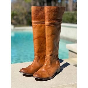 Frye Women's Melissa Trapunto Pull on Riding Boots Size 7.5